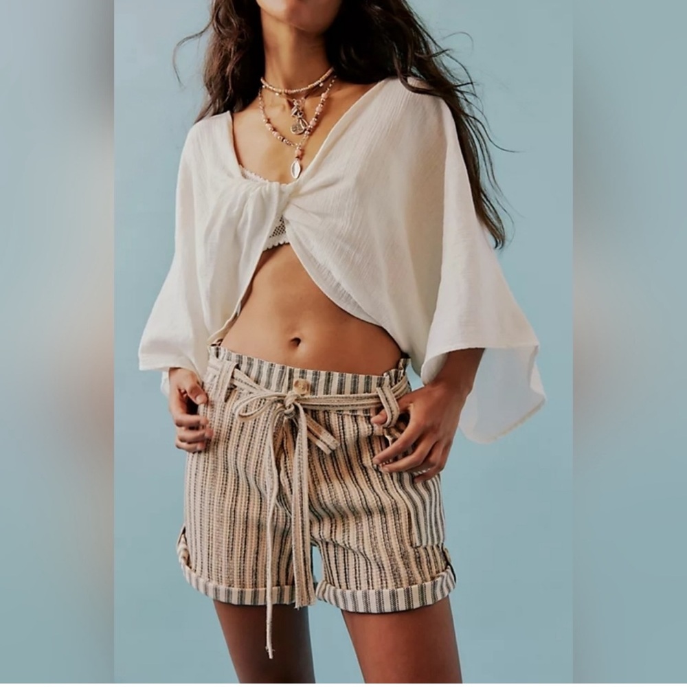 Free People FP One Harrison Striped Shorts